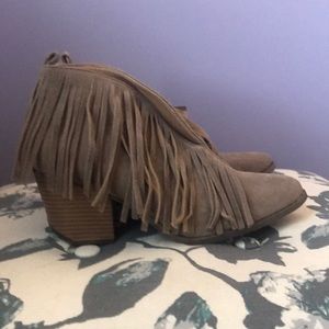 Fringe booties
